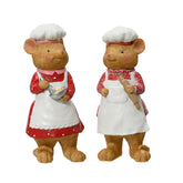 Decoris Polyresin Mouse Figure 20cm - 2 Assorted,